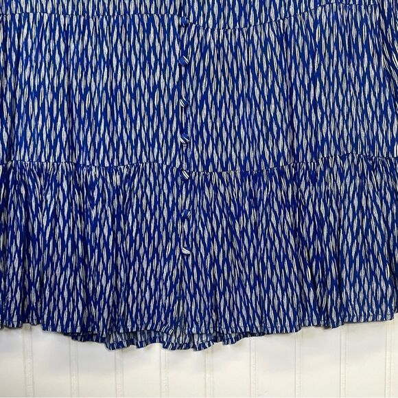 Anthropologie Maeve Lila Tiered Button Up Tunic Babydoll Blouse Size Medium - Picture 5 of 16